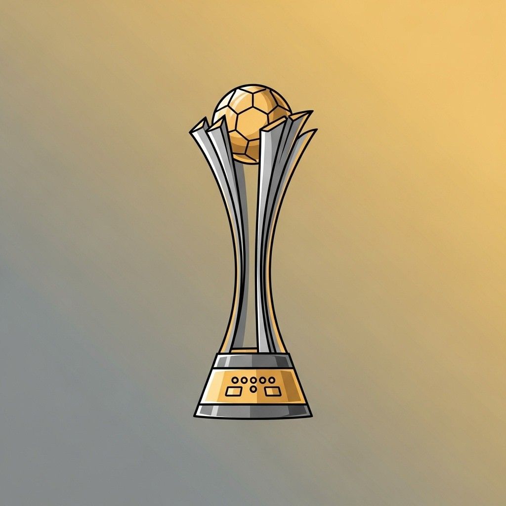 Stylized icon of a football trophy