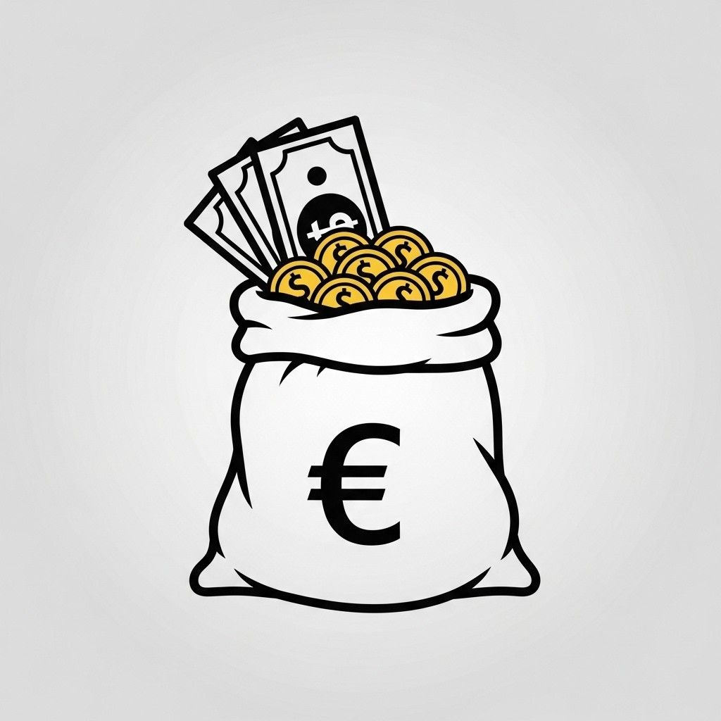 Icon representing a bag of money or financial reward